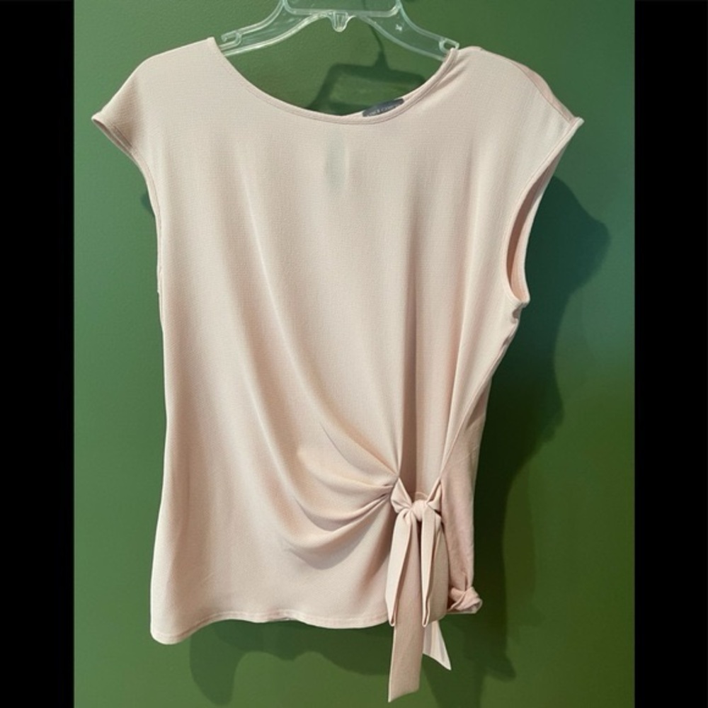Vince Camuto Blush Pink Blouse with Side Tie